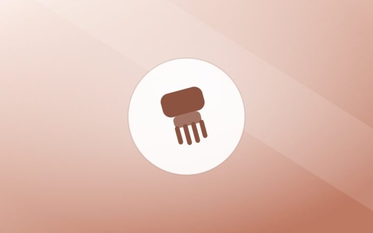 Illustration of a grooming brush on a warm background