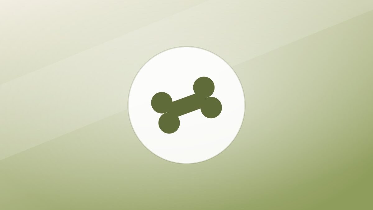 Illustration of a bone on a warm background