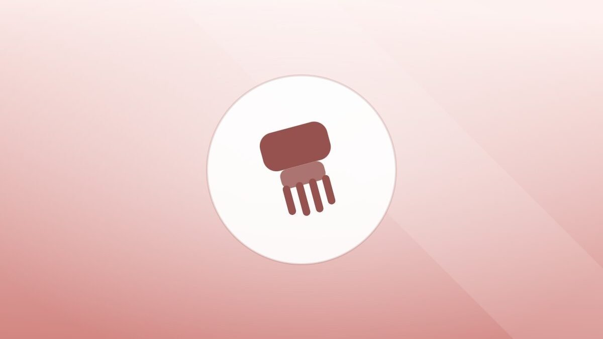 Illustration of a grooming brush on a warm background