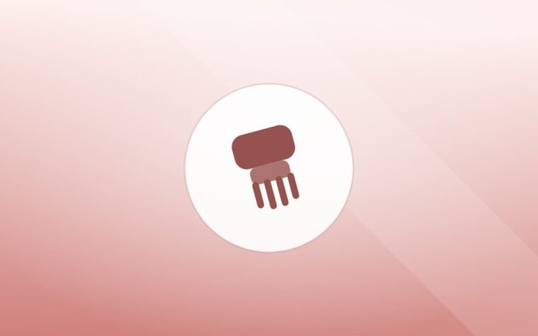 Illustration of a grooming brush on a warm background