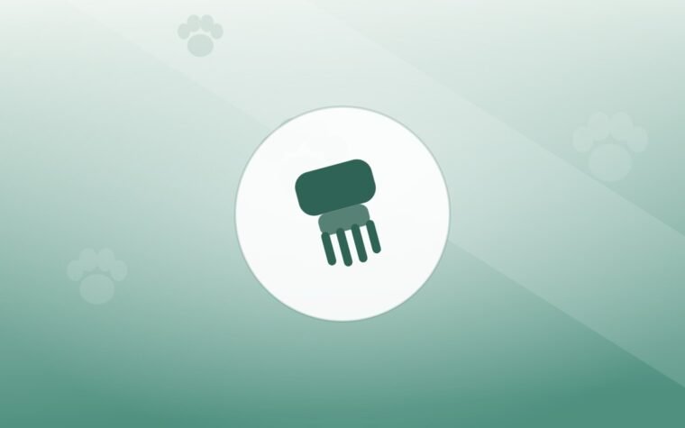 Illustration of a grooming brush on a warm background