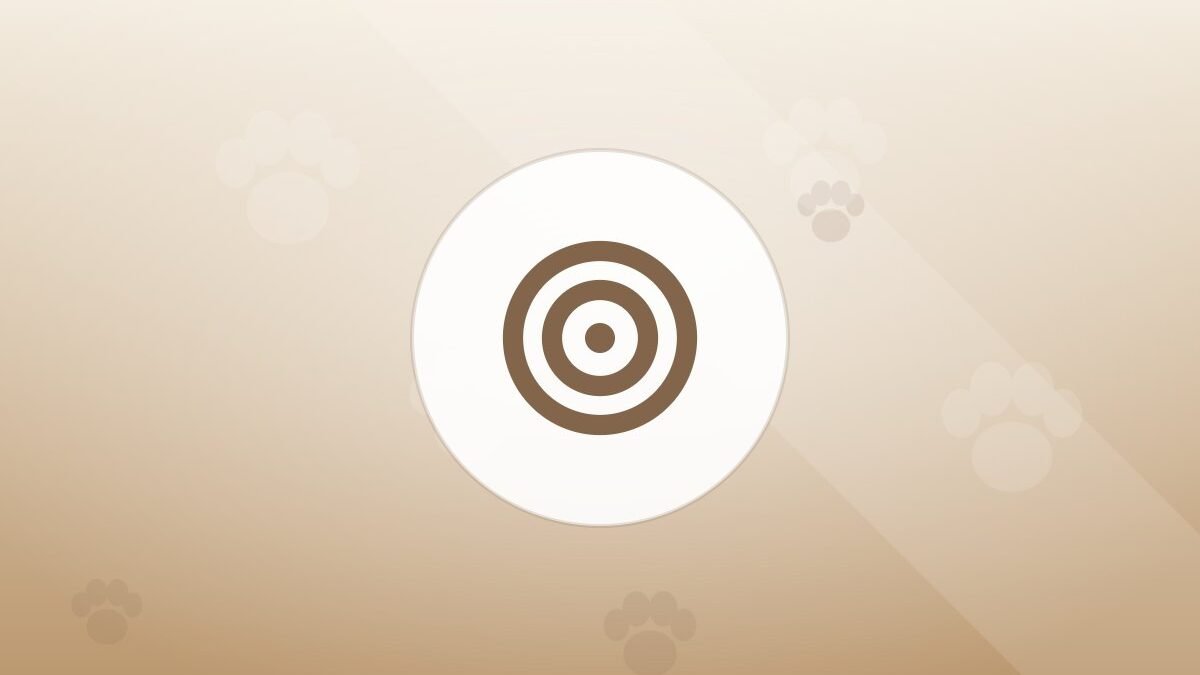 Illustration of a training target on a warm background