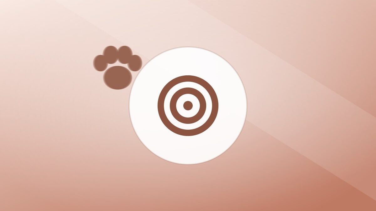 Illustration of a training target on a warm background