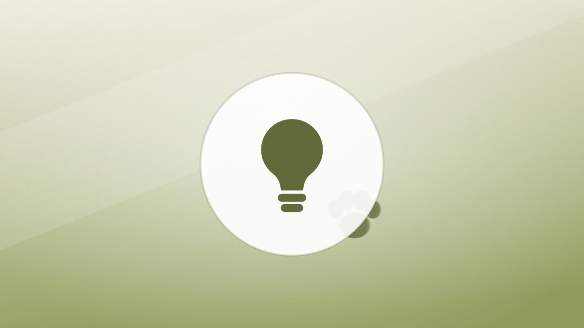 Illustration of a lightbulb on a warm background