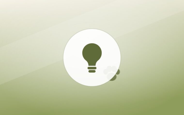 Illustration of a lightbulb on a warm background