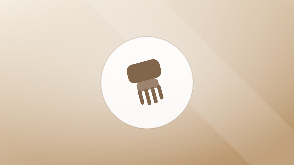 Illustration of a grooming brush on a warm background