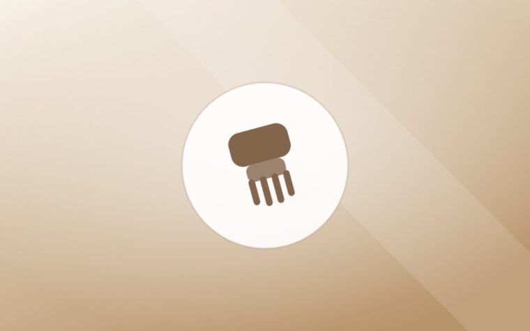 Illustration of a grooming brush on a warm background