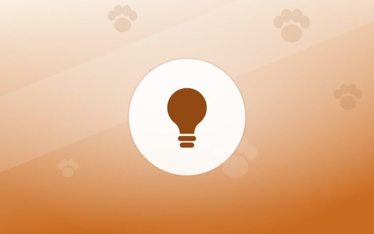 Illustration of a lightbulb on a warm background