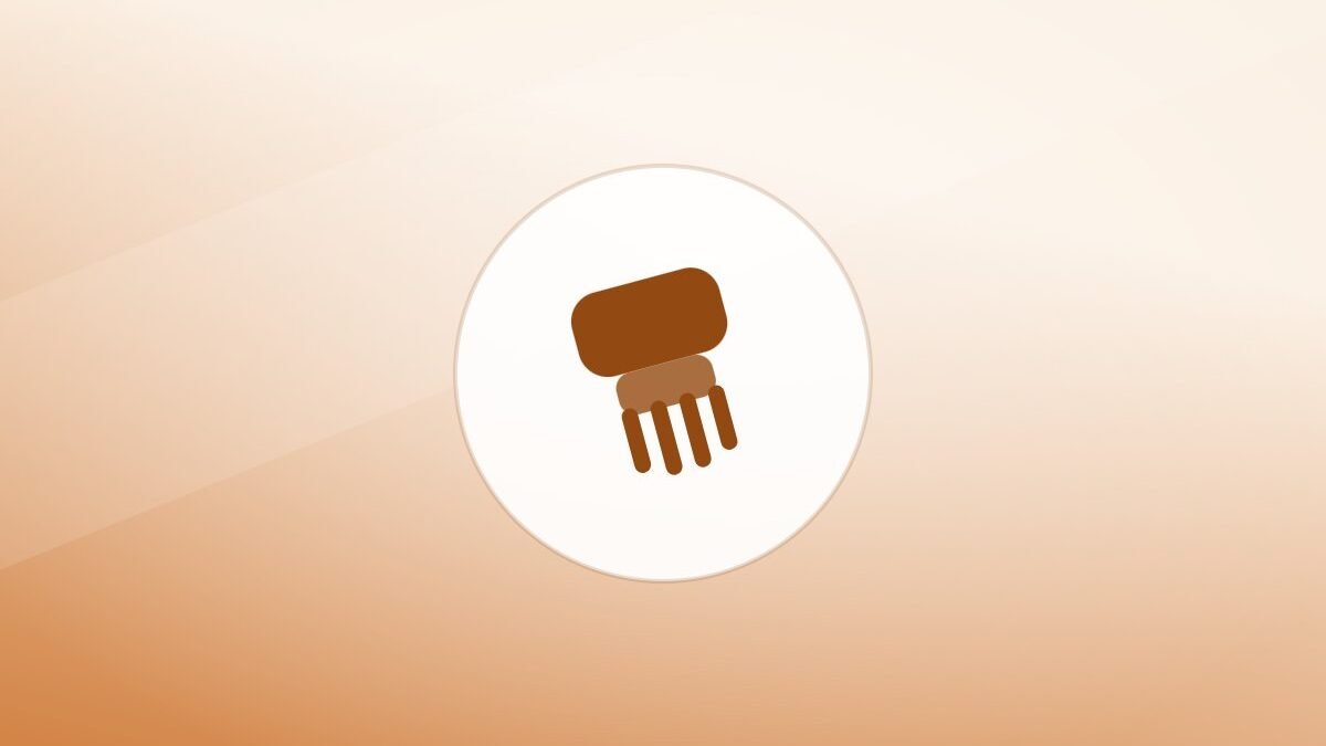 Illustration of a grooming brush on a warm background