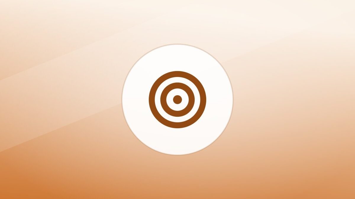 Illustration of a training target on a warm background
