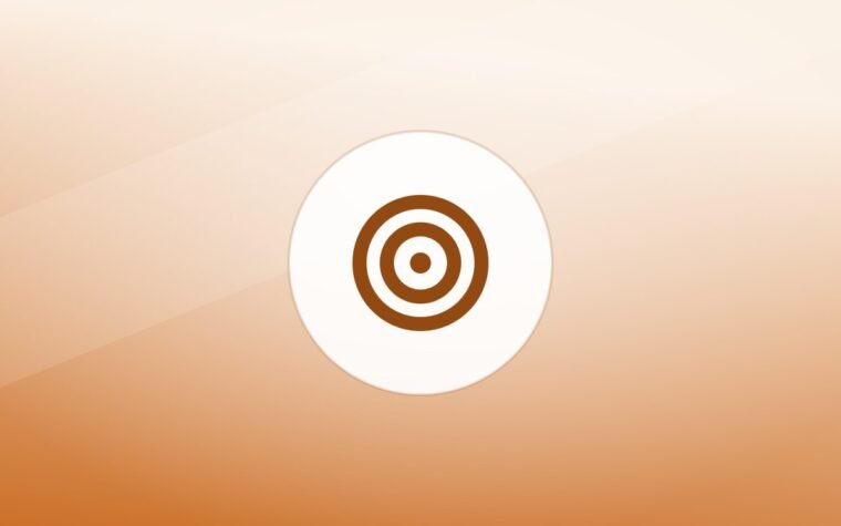Illustration of a training target on a warm background