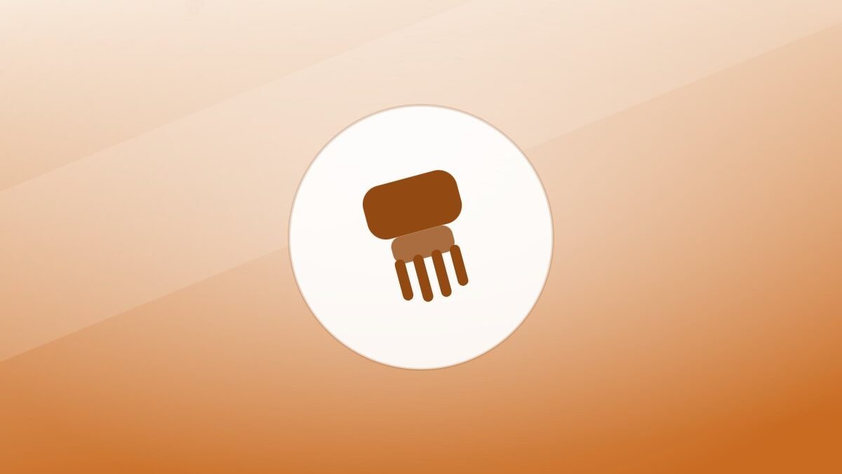 Illustration of a grooming brush on a warm background