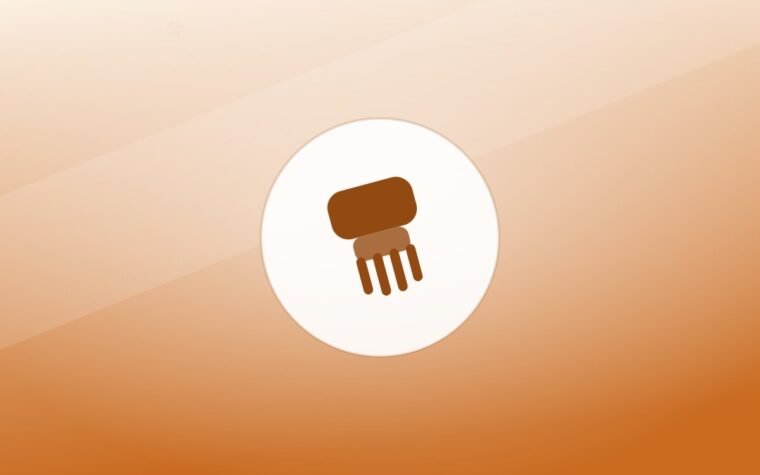 Illustration of a grooming brush on a warm background