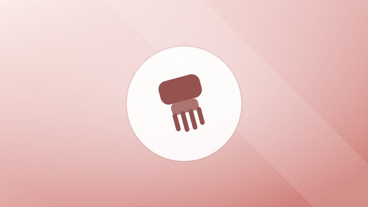 Illustration of a grooming brush on a warm background