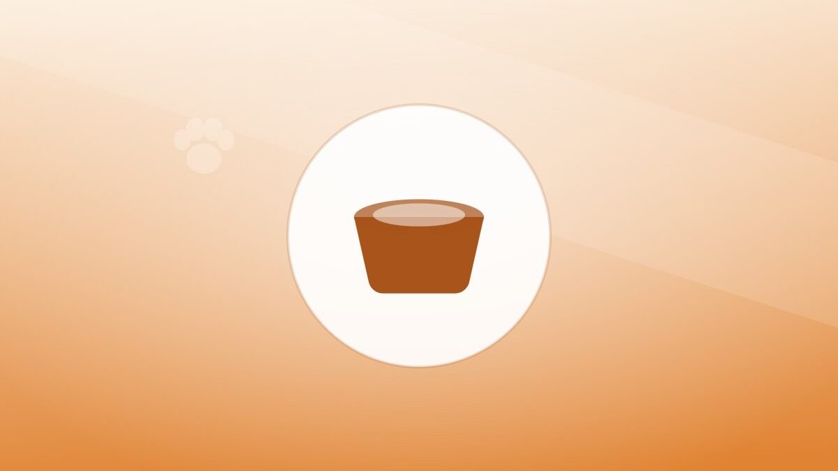 Illustration of a food bowl on a warm background