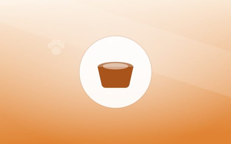 Illustration of a food bowl on a warm background
