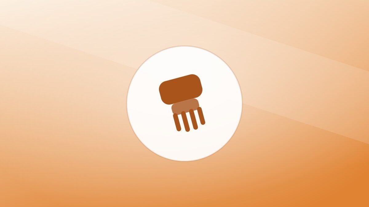 Illustration of a grooming brush on a warm background