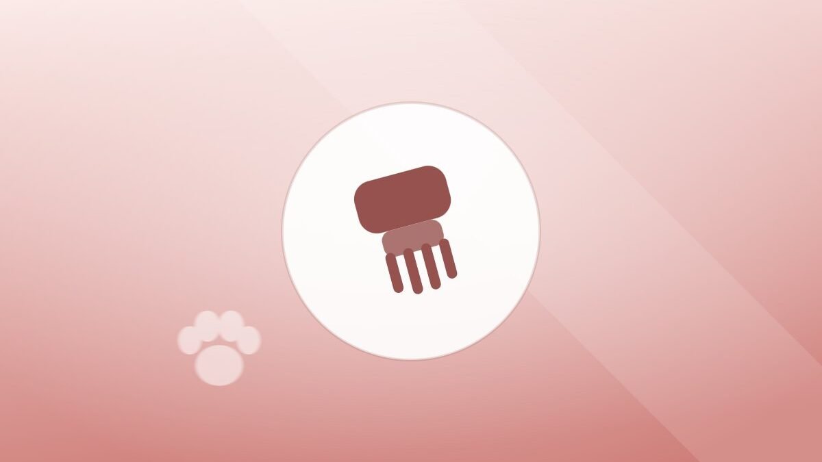Illustration of a grooming brush on a warm background