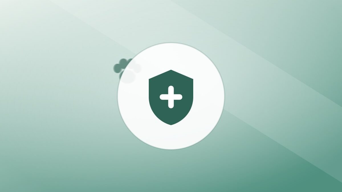 Illustration of a health shield on a warm background