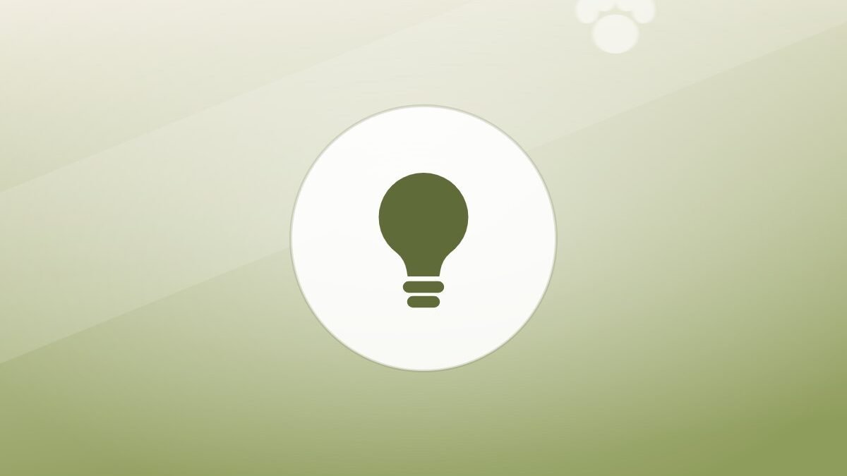 Illustration of a lightbulb on a warm background