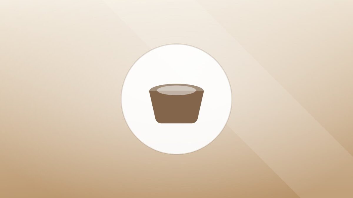 Illustration of a food bowl on a warm background