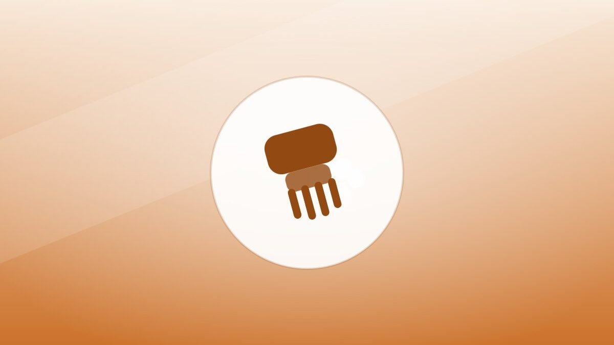 Illustration of a grooming brush on a warm background