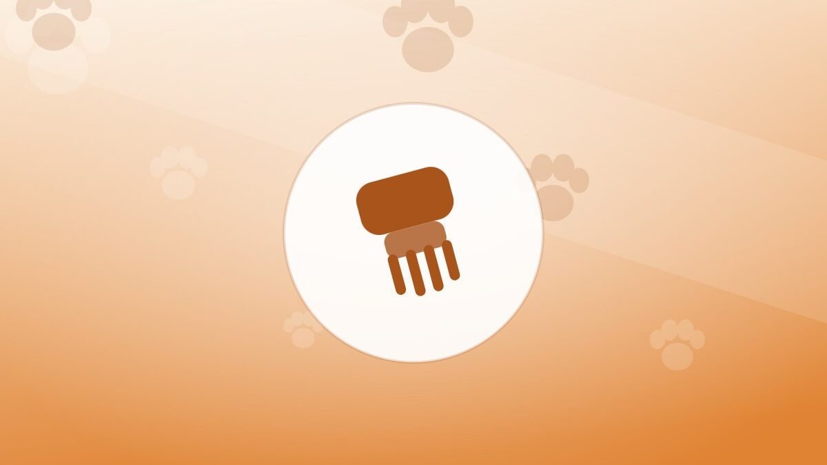Illustration of a grooming brush on a warm background