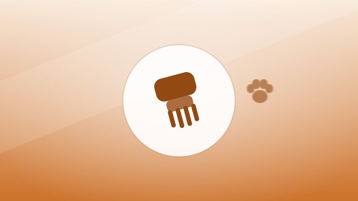 Illustration of a grooming brush on a warm background