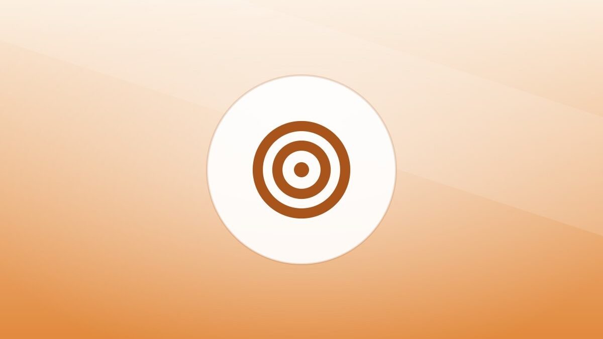 Illustration of a training target on a warm background