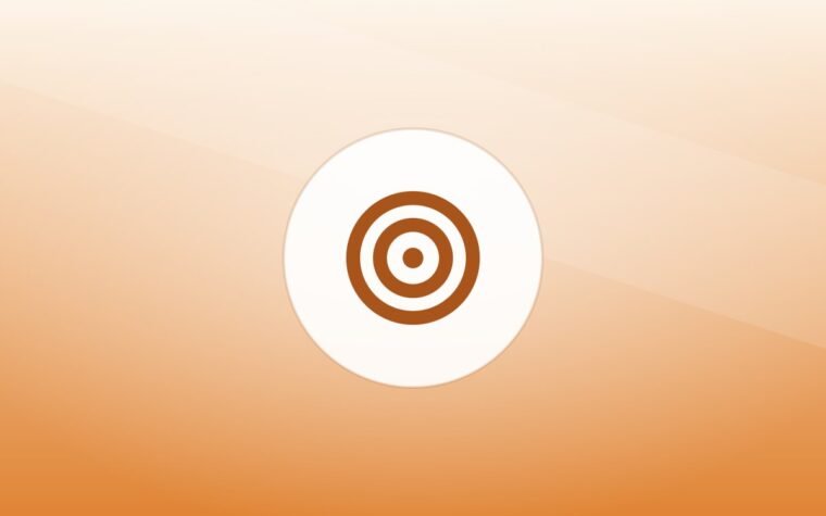 Illustration of a training target on a warm background