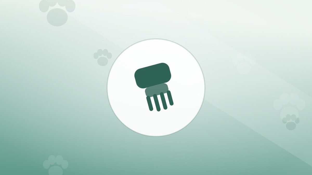 Illustration of a grooming brush on a warm background