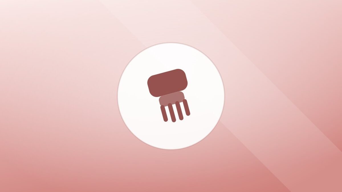 Illustration of a grooming brush on a warm background