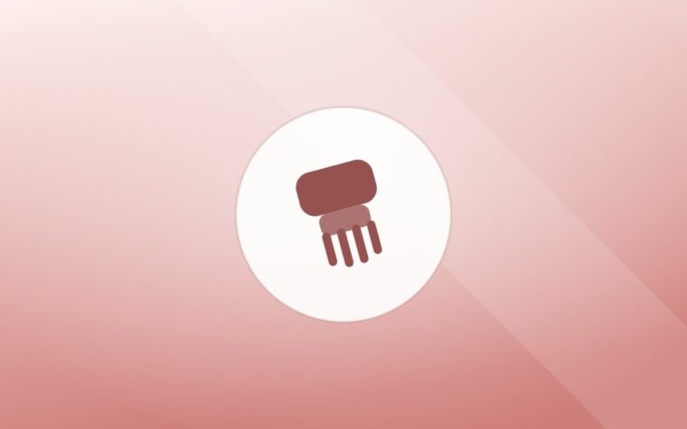Illustration of a grooming brush on a warm background