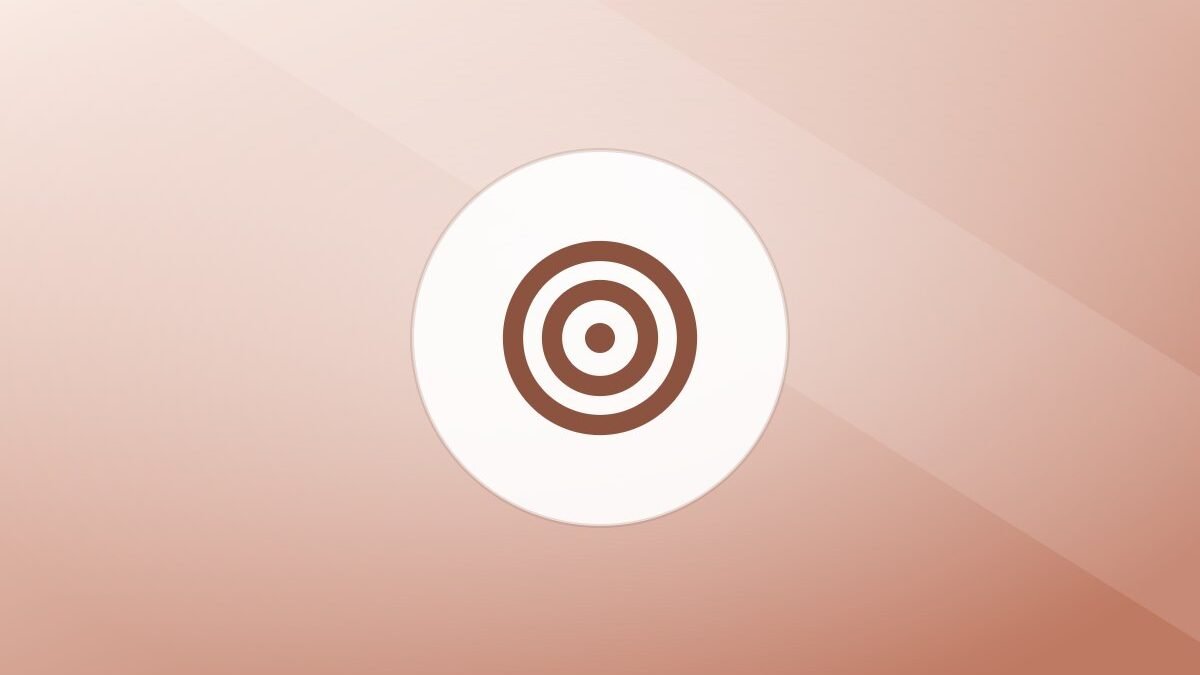 Illustration of a training target on a warm background