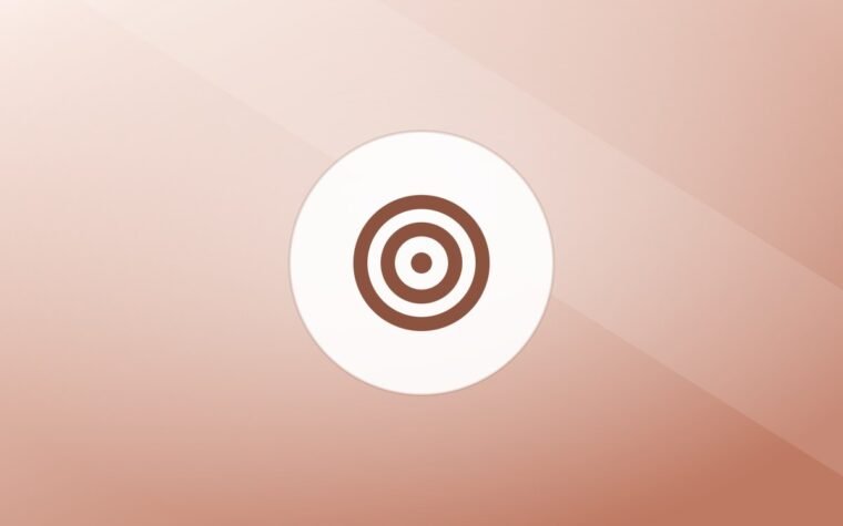 Illustration of a training target on a warm background