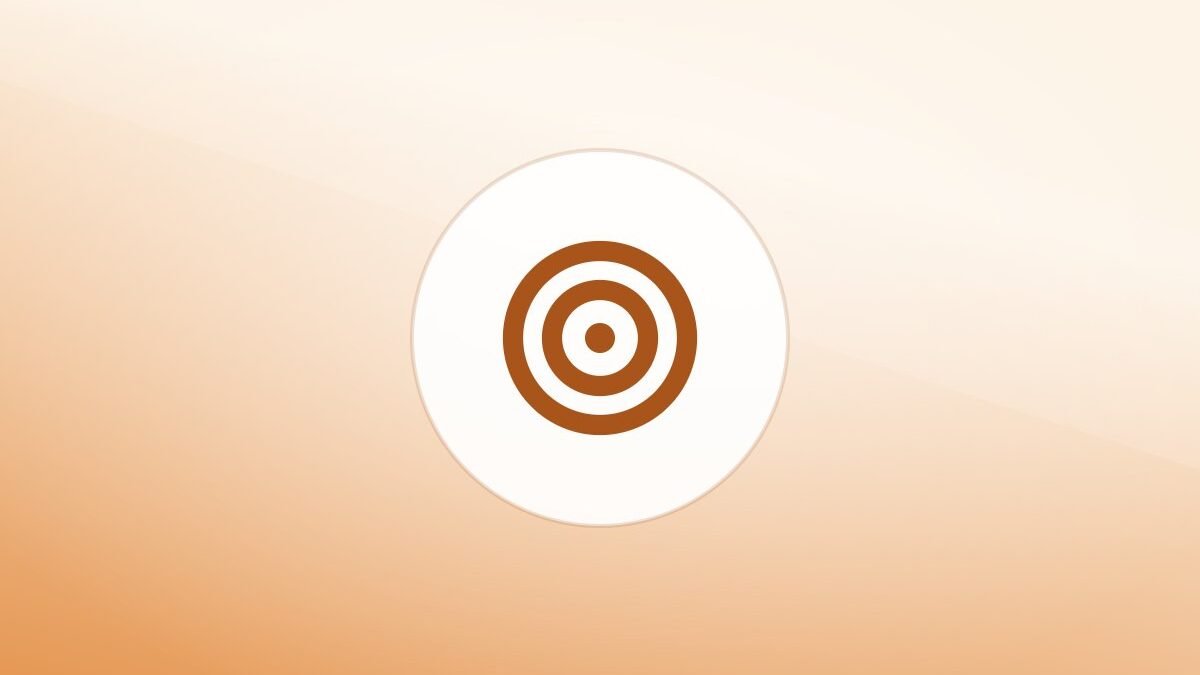 Illustration of a training target on a warm background