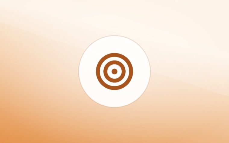 Illustration of a training target on a warm background