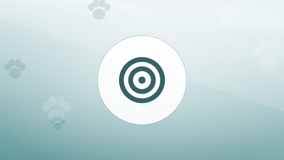 Illustration of a training target on a warm background