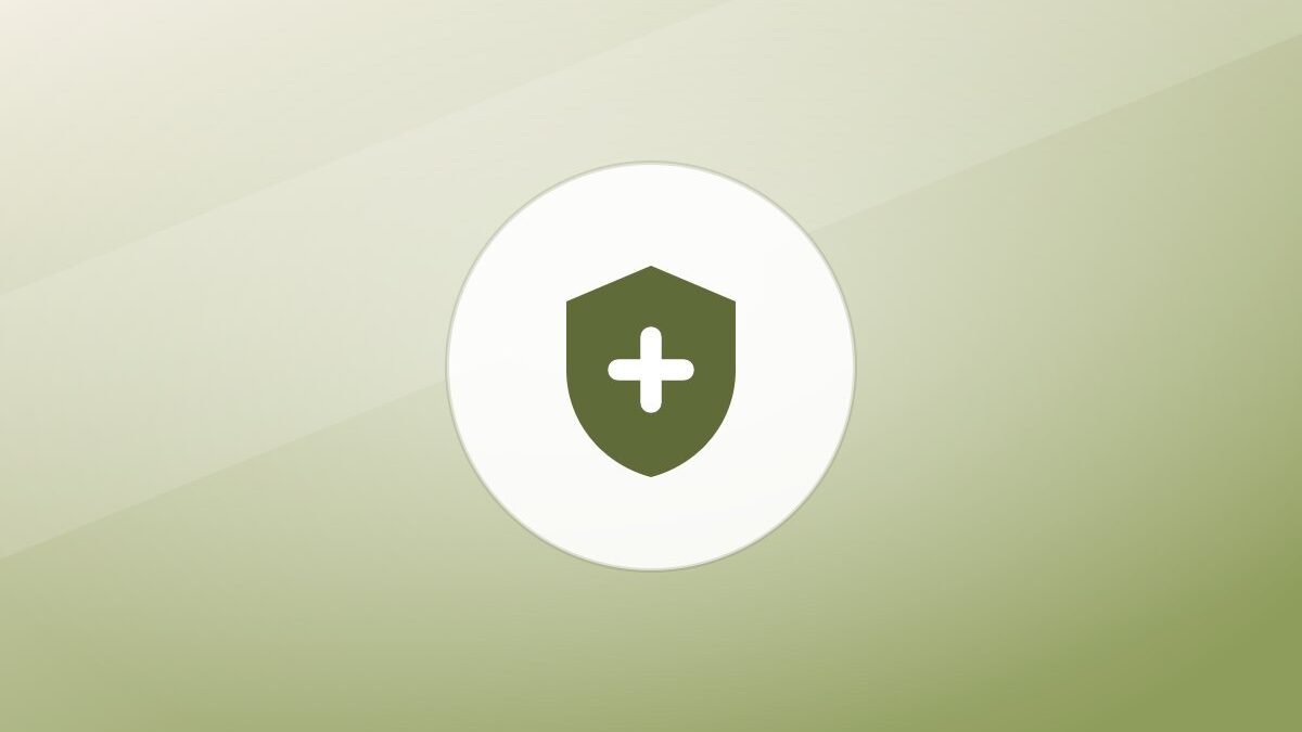 Illustration of a health shield on a warm background