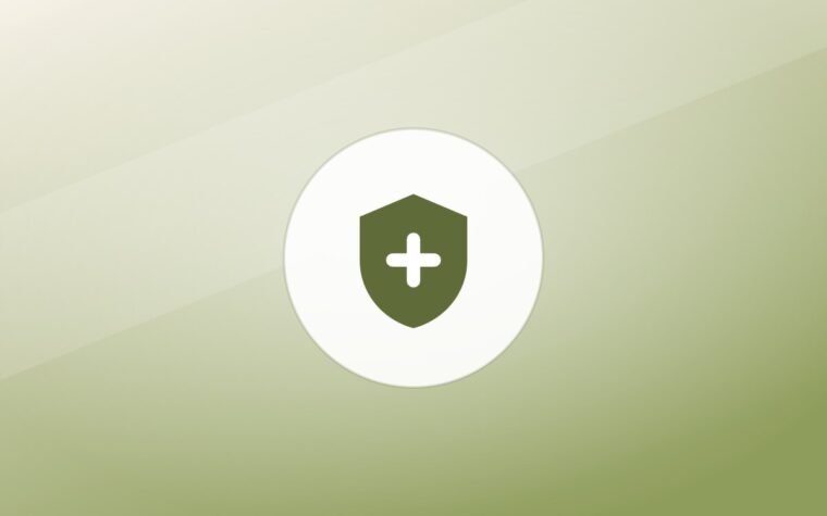 Illustration of a health shield on a warm background
