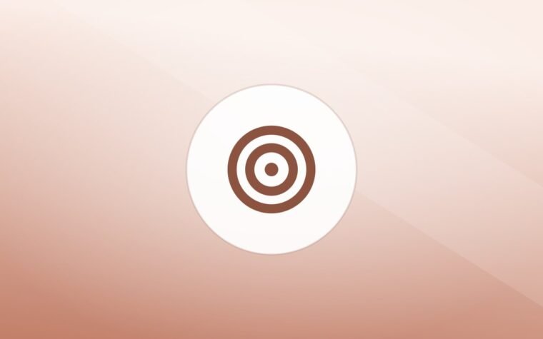 Illustration of a training target on a warm background