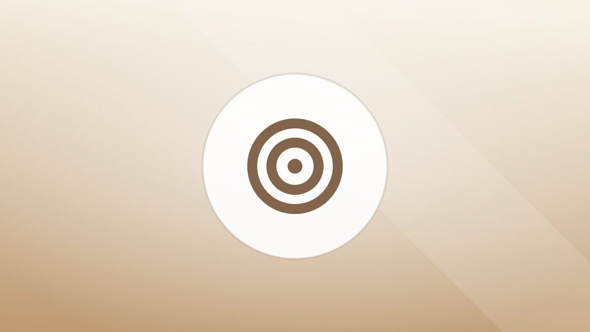 Illustration of a training target on a warm background