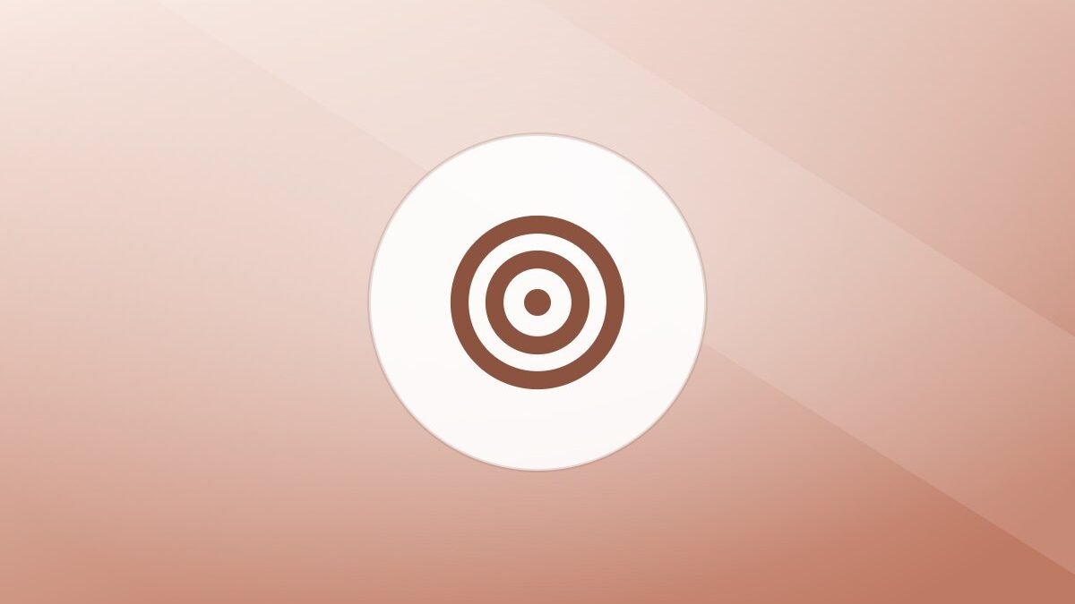 Illustration of a training target on a warm background