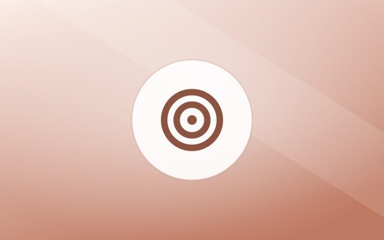 Illustration of a training target on a warm background