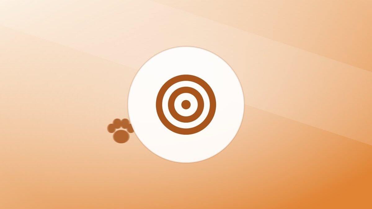 Illustration of a training target on a warm background