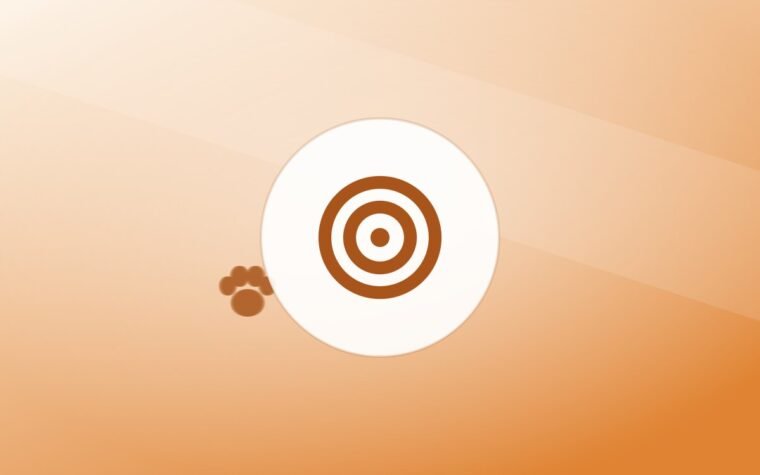 Illustration of a training target on a warm background