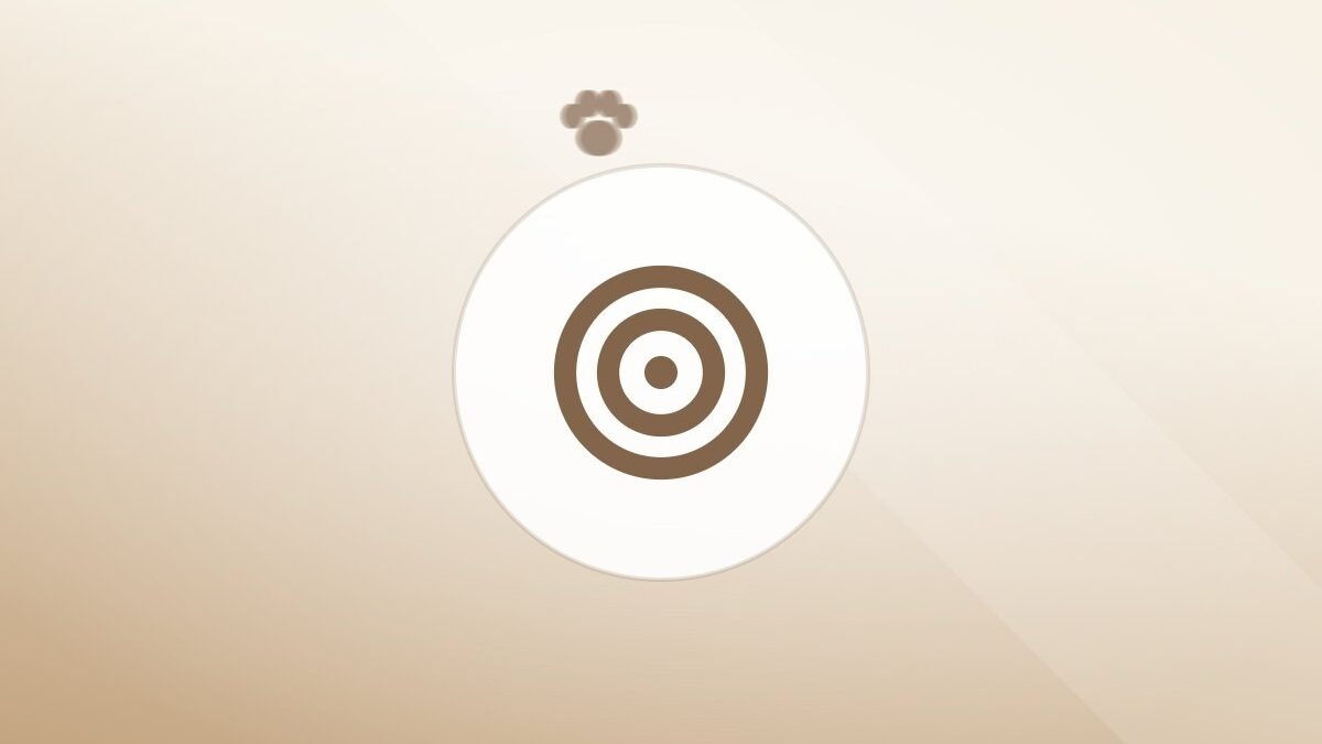 Illustration of a training target on a warm background