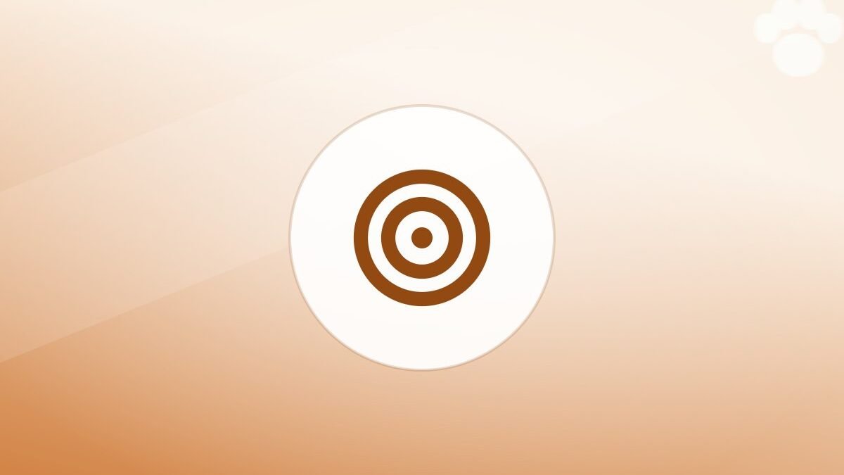 Illustration of a training target on a warm background