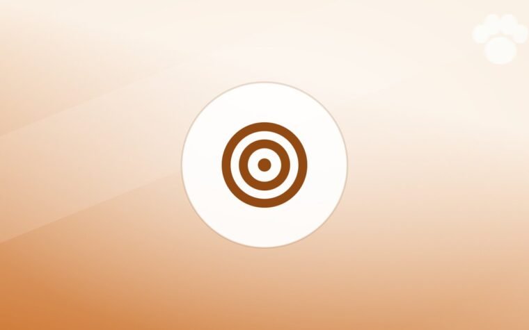 Illustration of a training target on a warm background