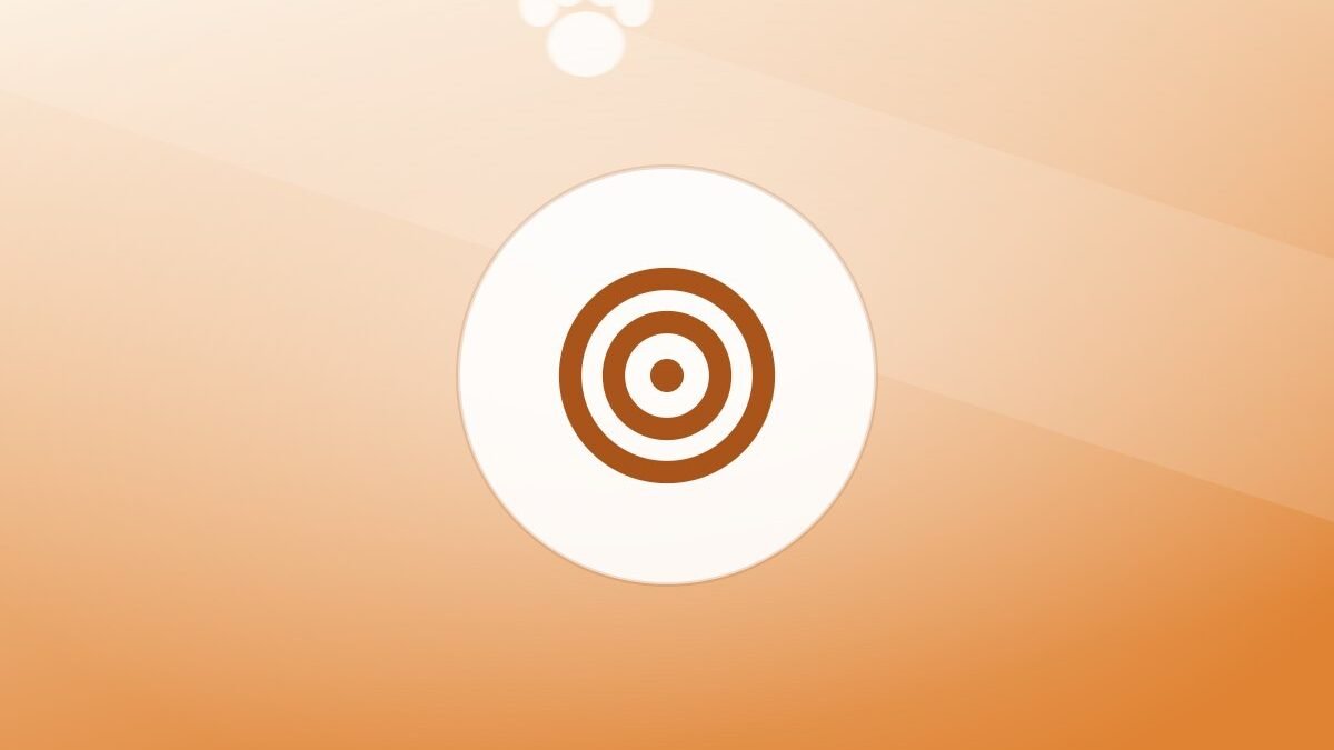 Illustration of a training target on a warm background